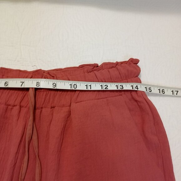 B Set Pants Elastic Waist Wide Leg & Top Sleeveless Pleated Medium Womens. - Picture 9 of 13